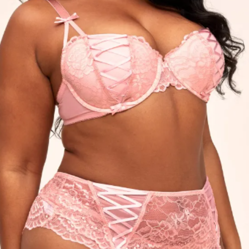 Satin Lace Babydoll Set