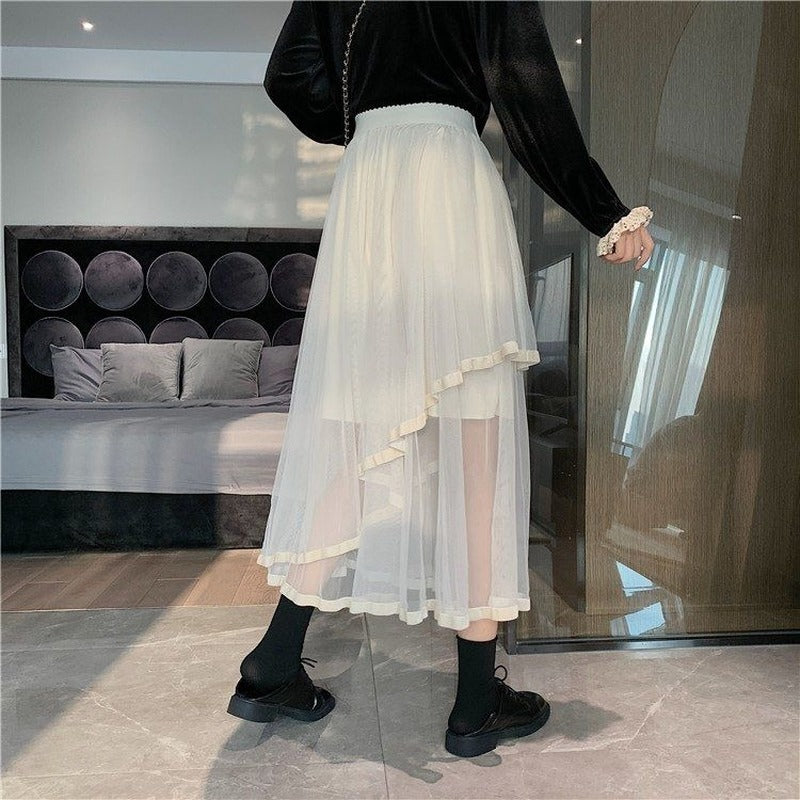 Women Solid Korean Style Women Skirt